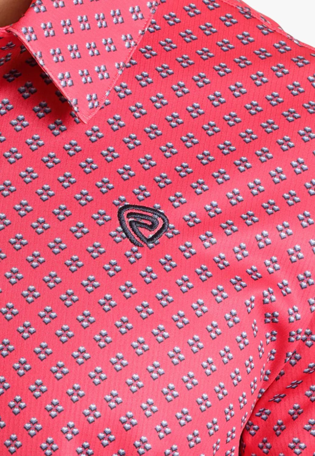 Rock and Roll Mens Geo Printed Polo