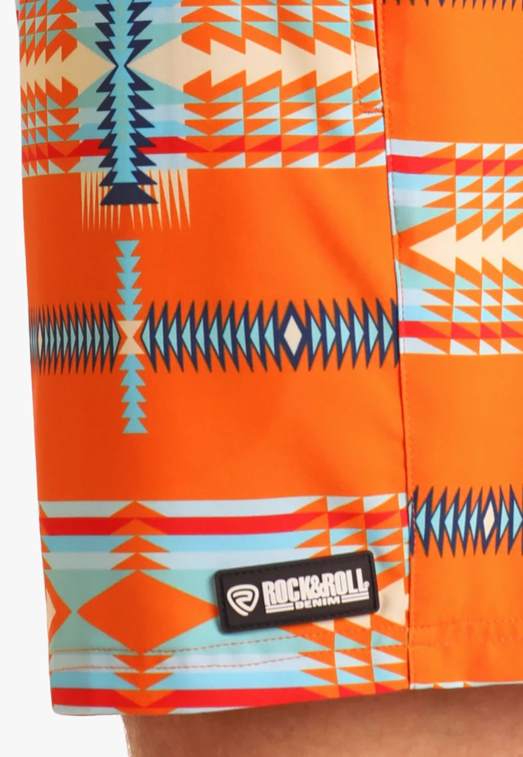 Rock and Roll Mens Aztec Print Swim Board Shorts