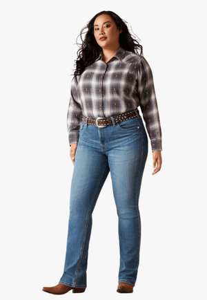 Ariat Womens REAL Clover Perfect Rise Straight Leg Jean