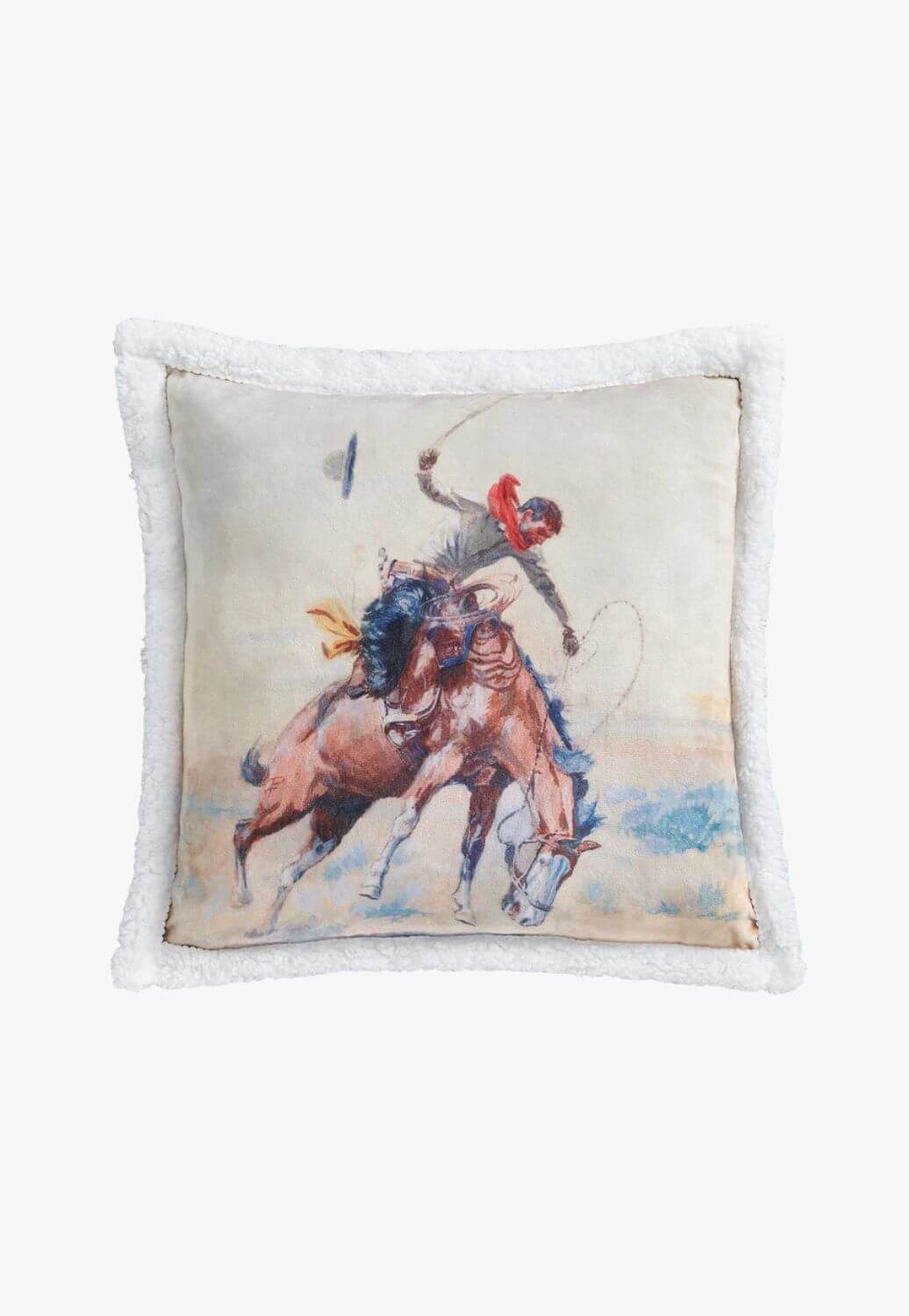 Buster Campfire Sherpa Pillow