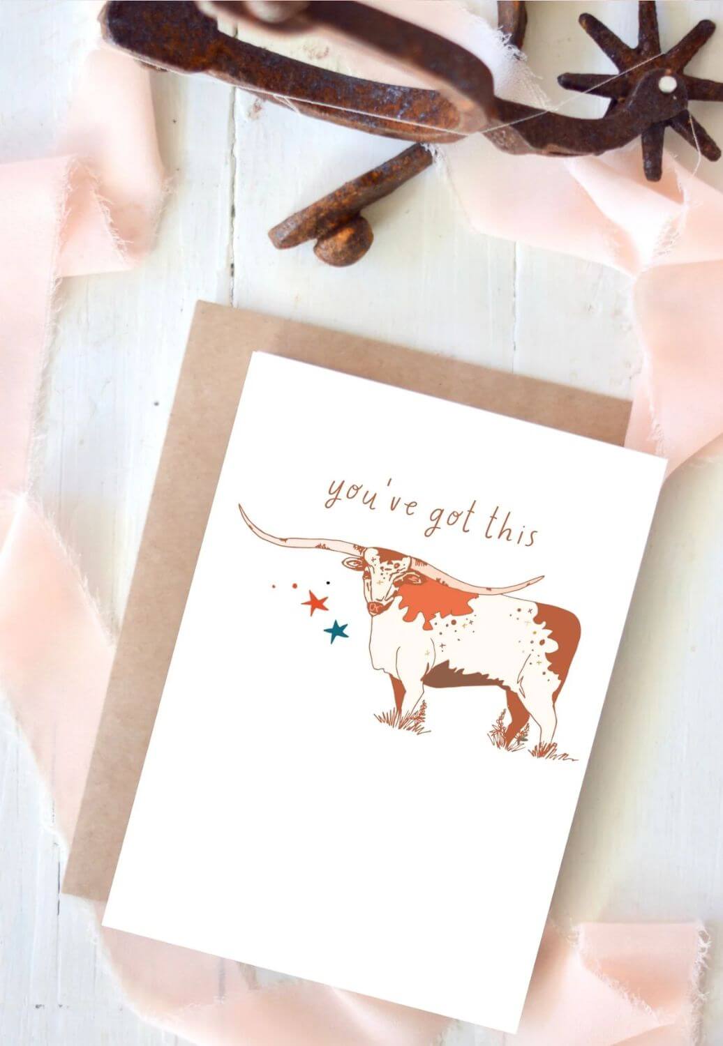 Tirzah Cowgirl Longhorn Graduation Card
