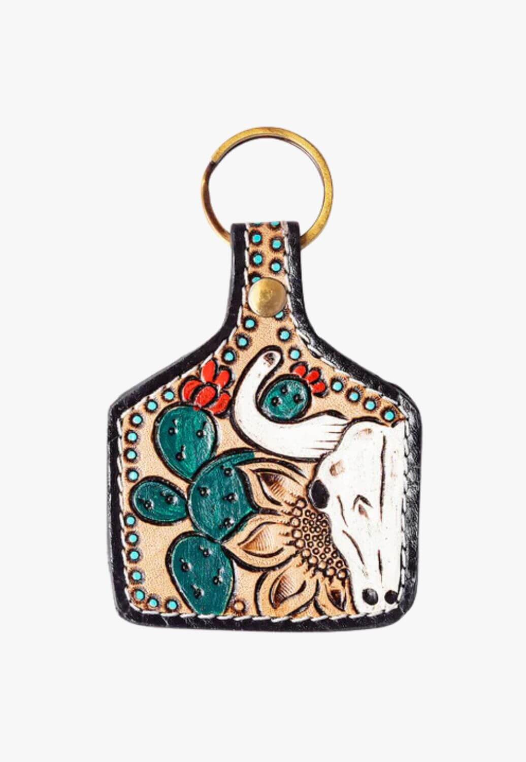 Myra Canyon Wind Hand-Tooled Key Fob