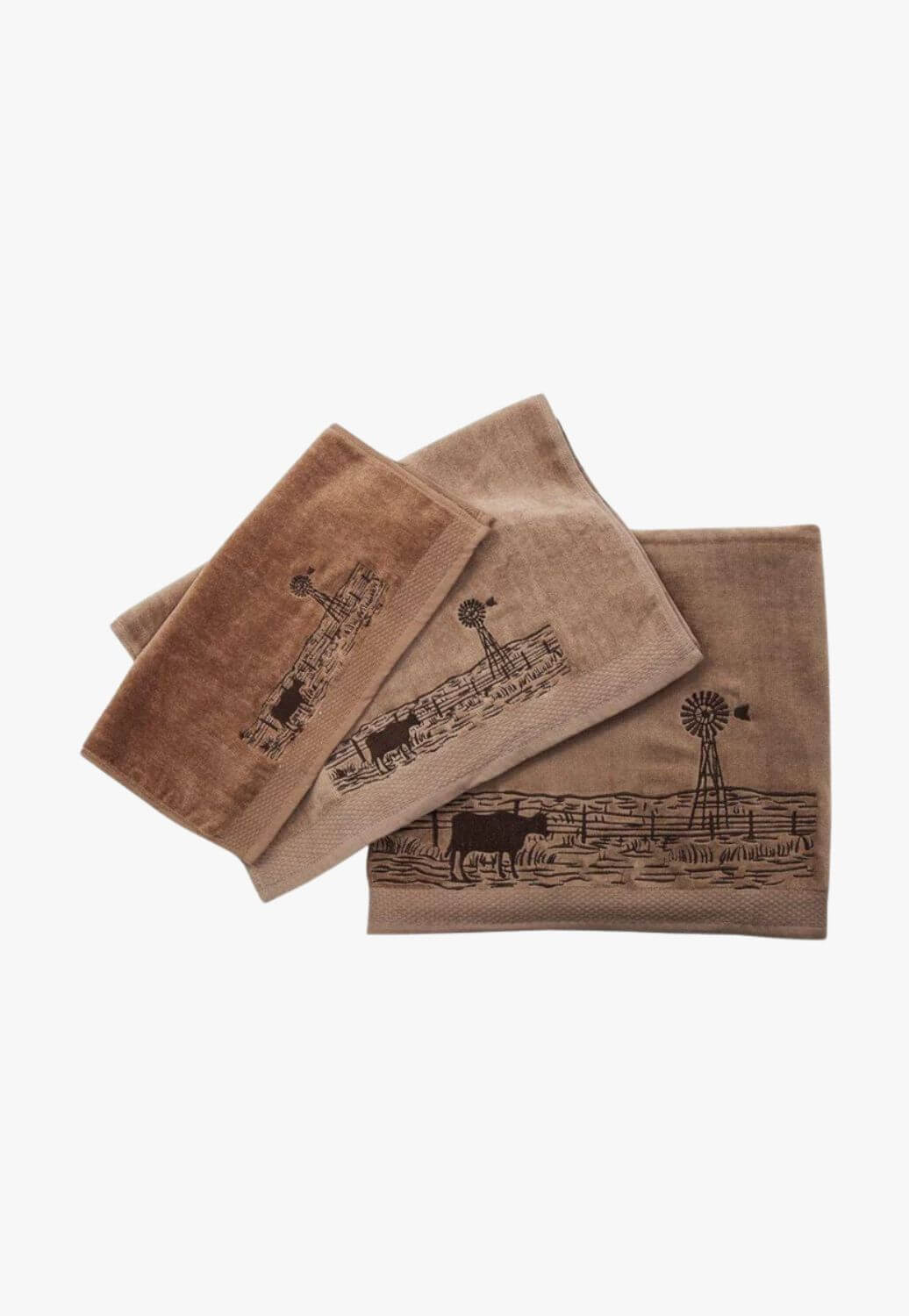 Jasper Embroidered Windmill Landscape Towel Set