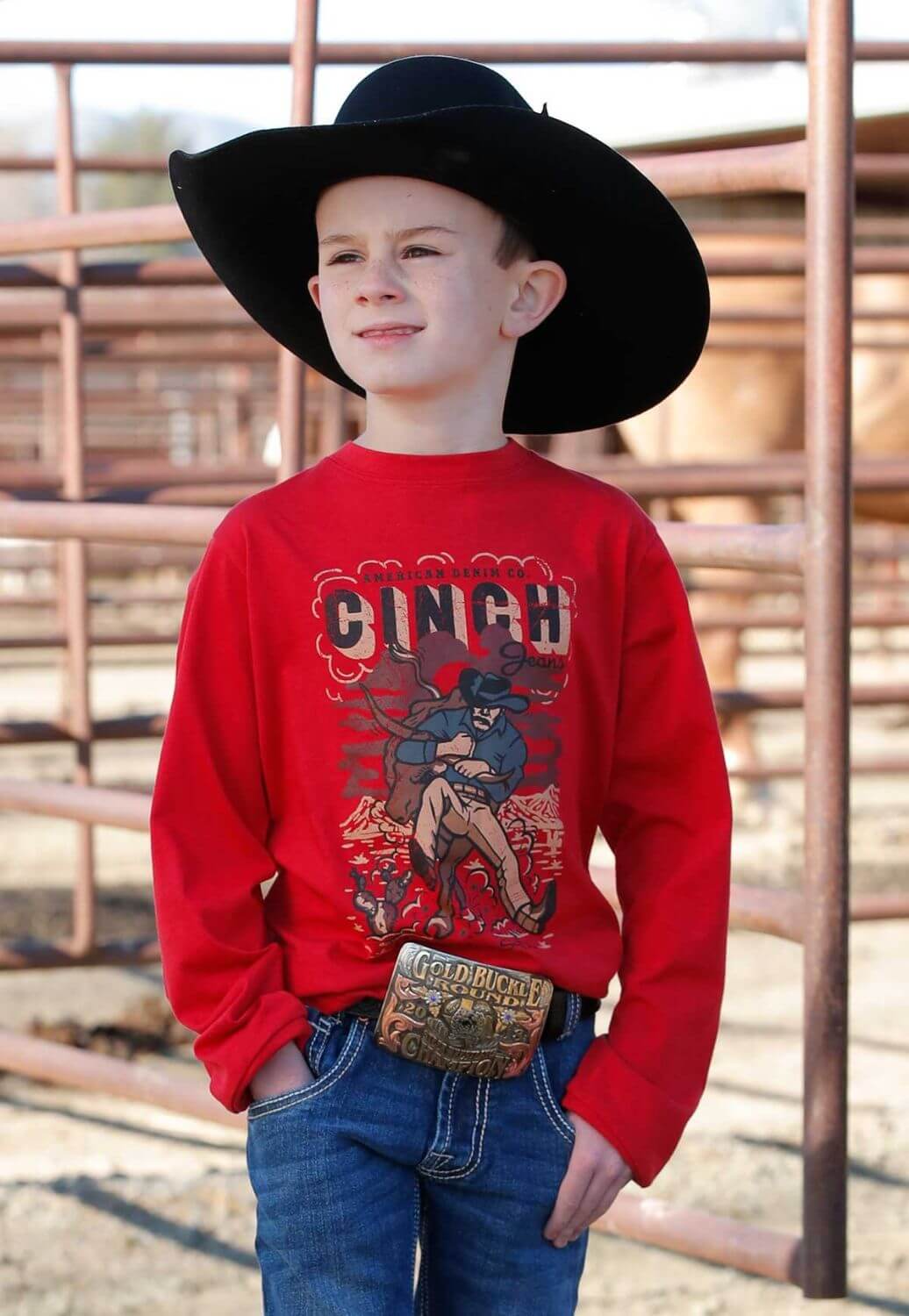 Cinch Boys Steer Wrestling Long Sleeve T-Shirt