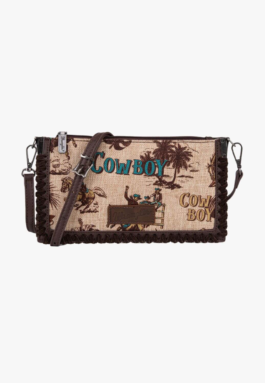 Wrangler Womens Printed Crossbody Clutch Bag
