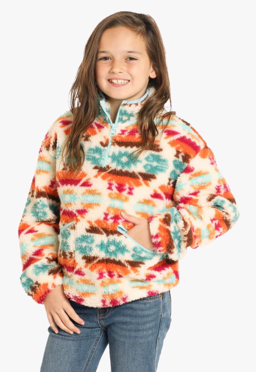Rock & Roll Girls Aztec Sherpa Pullover