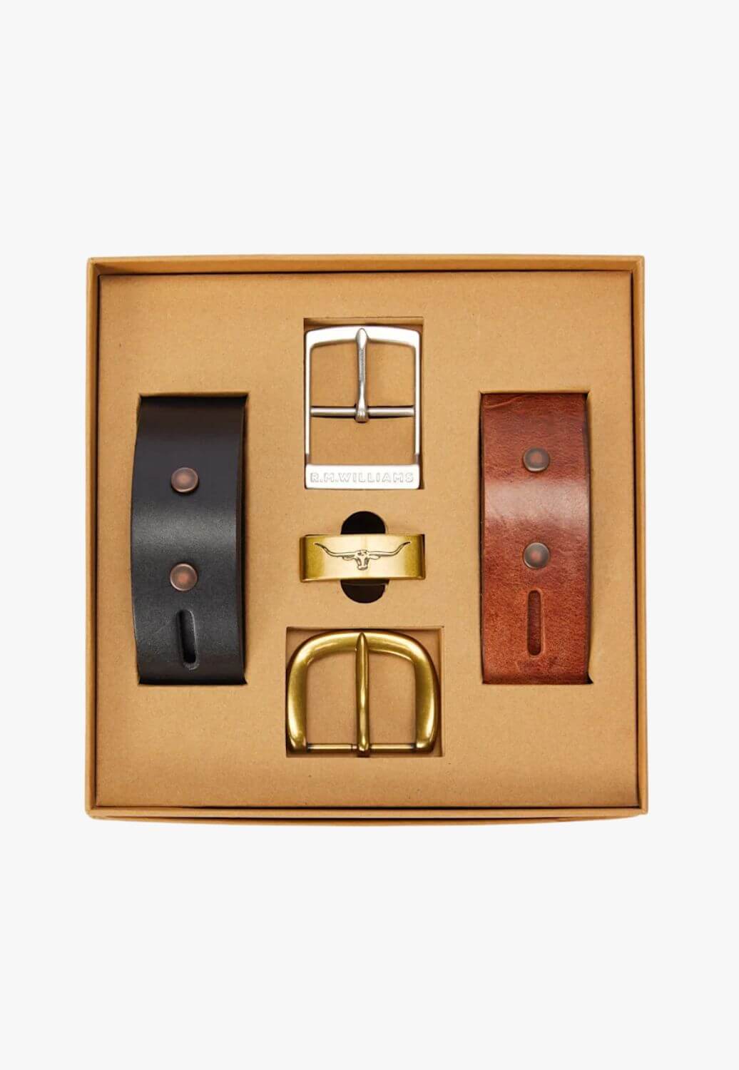 R.M. Williams Mens 1 1/2 Belt Gift Set