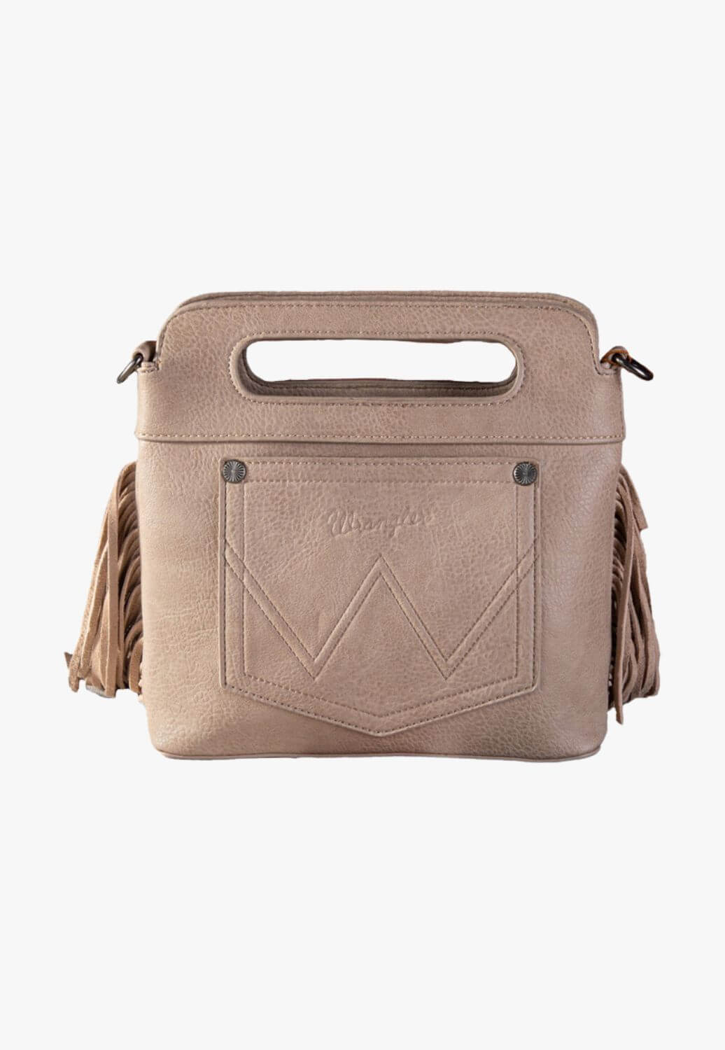 Wrangler Womens Embroided Fringe Crossbody Bag