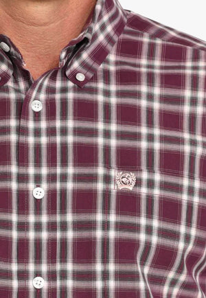Cinch Mens Plaid Long Sleeve Shirt