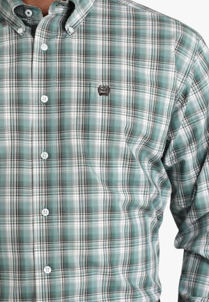Cinch Mens Plaid Long Sleeve Shirt