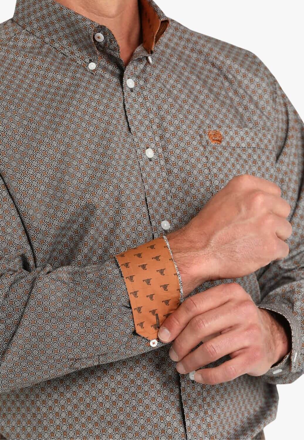 Cinch Mens Geo Long Sleeve Shirt