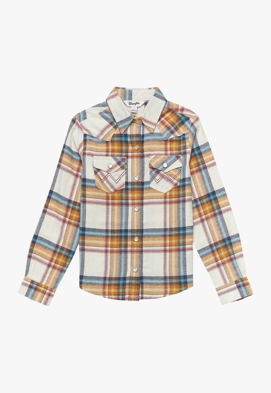 Wrangler Girls Long Sleeve Flannel Plaid Shirt