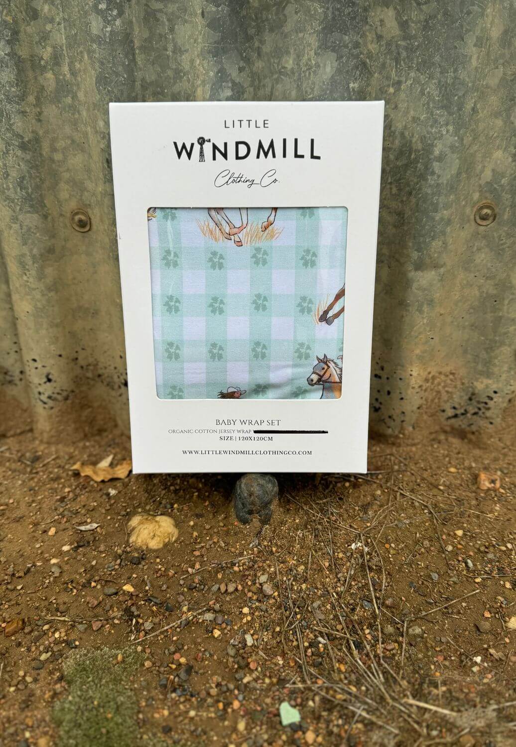 Little Windmill Cowgirl Jersey Organic Cotton Swaddle