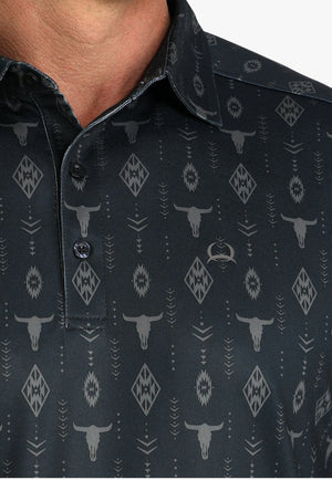 Cinch Mens Skull Polo