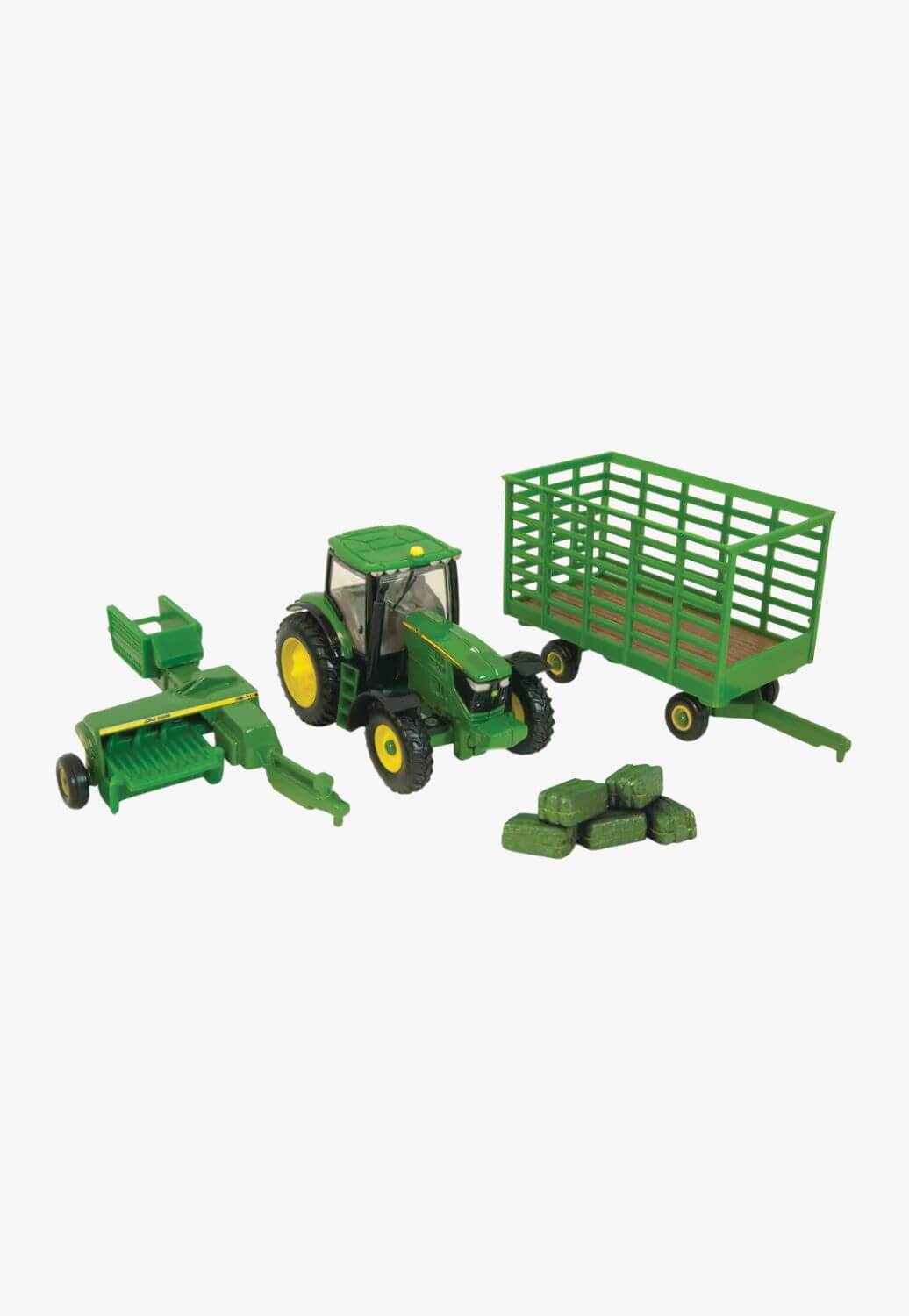 John Deere 6210R Tractor with 338 Square Baler