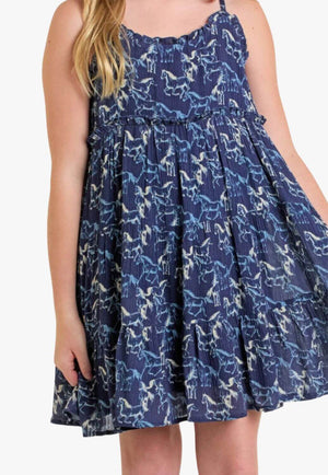 Rock and Roll Girls Horse Print Dress