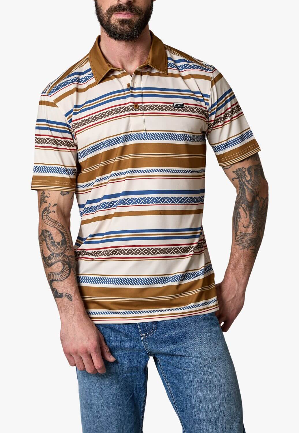Kimes Ranch Mens Mackin Stripe Polo