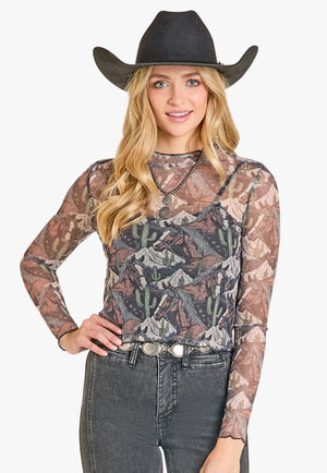 Rock & Roll Womens Sheer Blouse