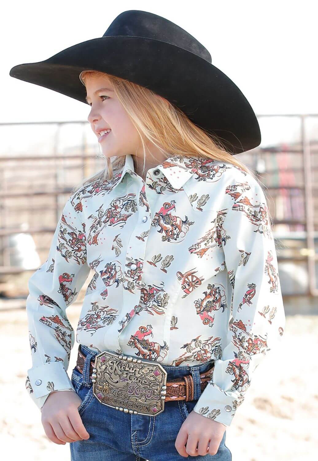 Cinch Girls Cowgirl Western Long Sleeve Shirt
