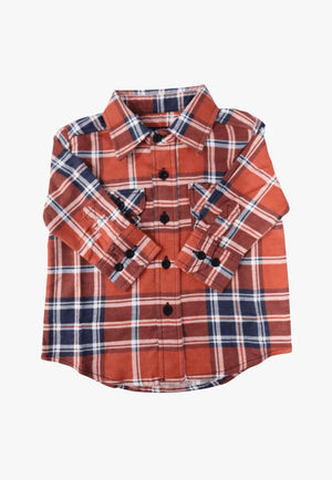 Pilbara Kids Open Front Flannelette Shirt