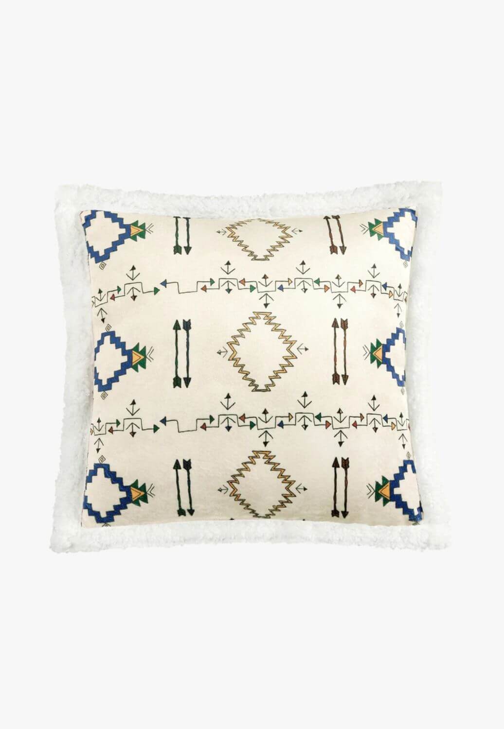 Arrow Campfire Sherpa Pillow