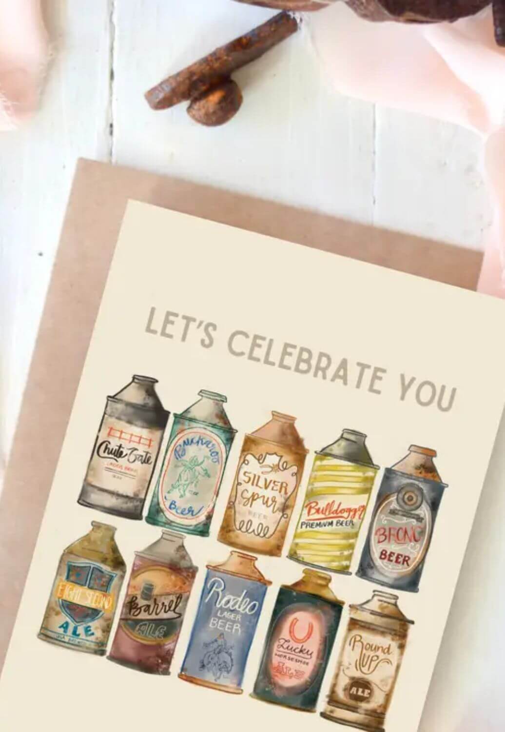 Tirzah Vintage Bottles Birthday Card