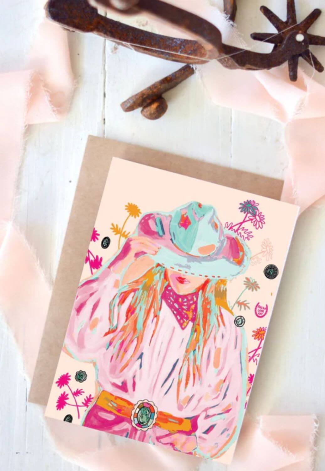 Tirzah Cowgirl Blank Card