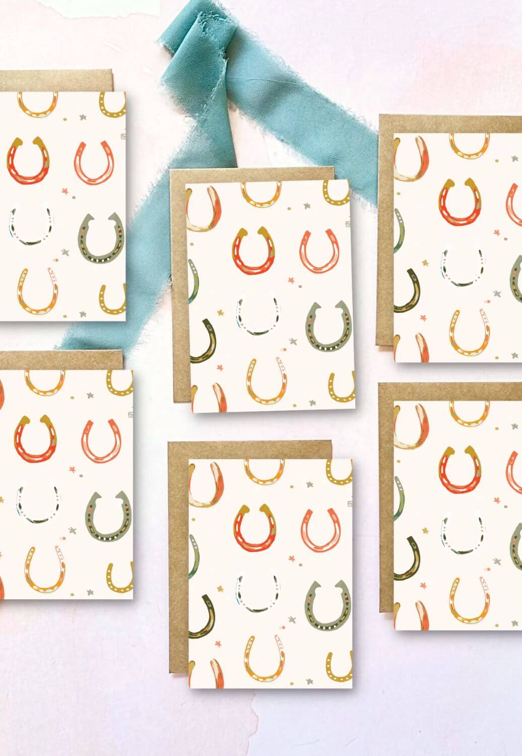 Tirzah Mini Western Cowgirl Horseshoe Card Set