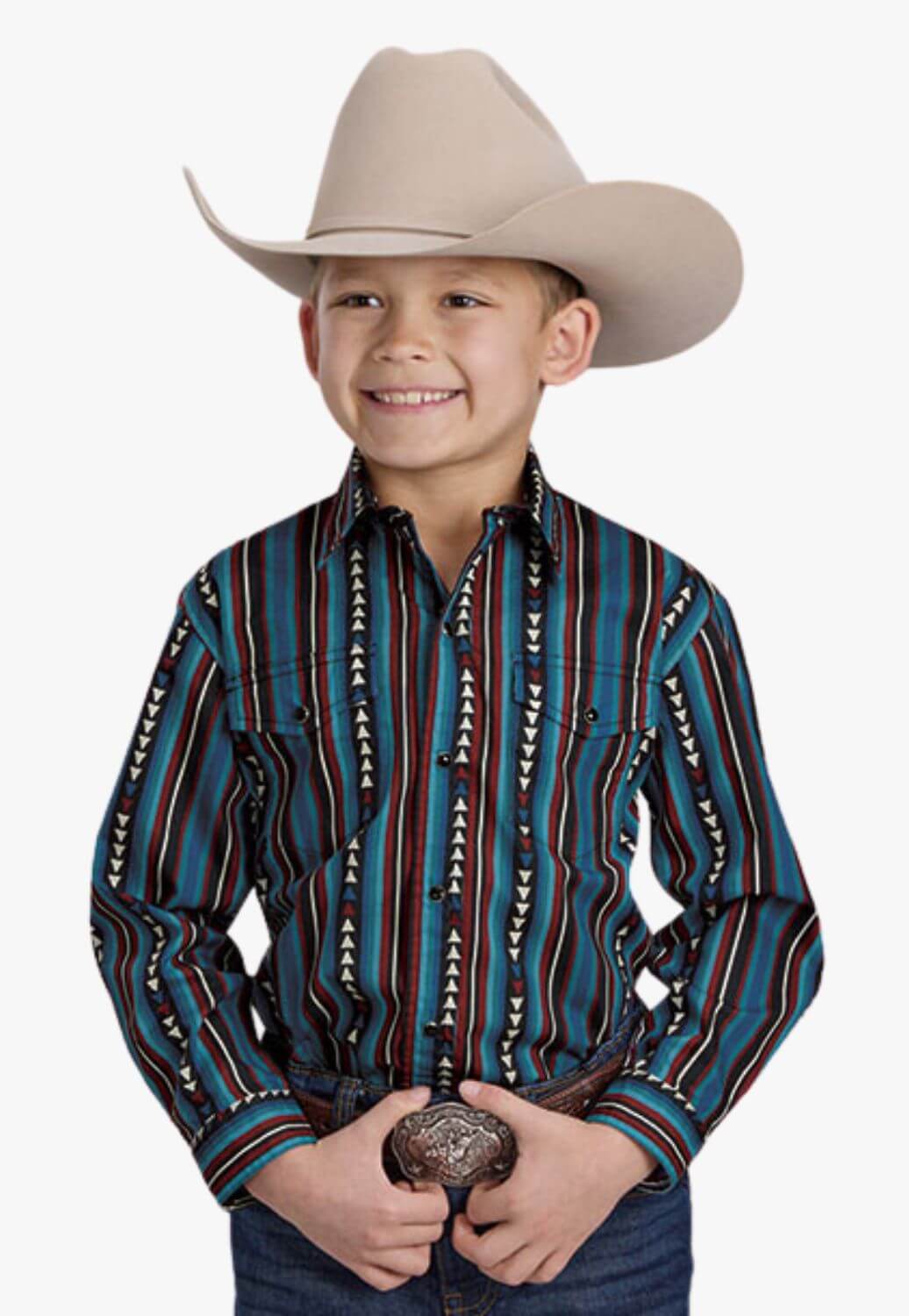 Roper Boys Vintage Collection Stripe Long Sleeve Shirt