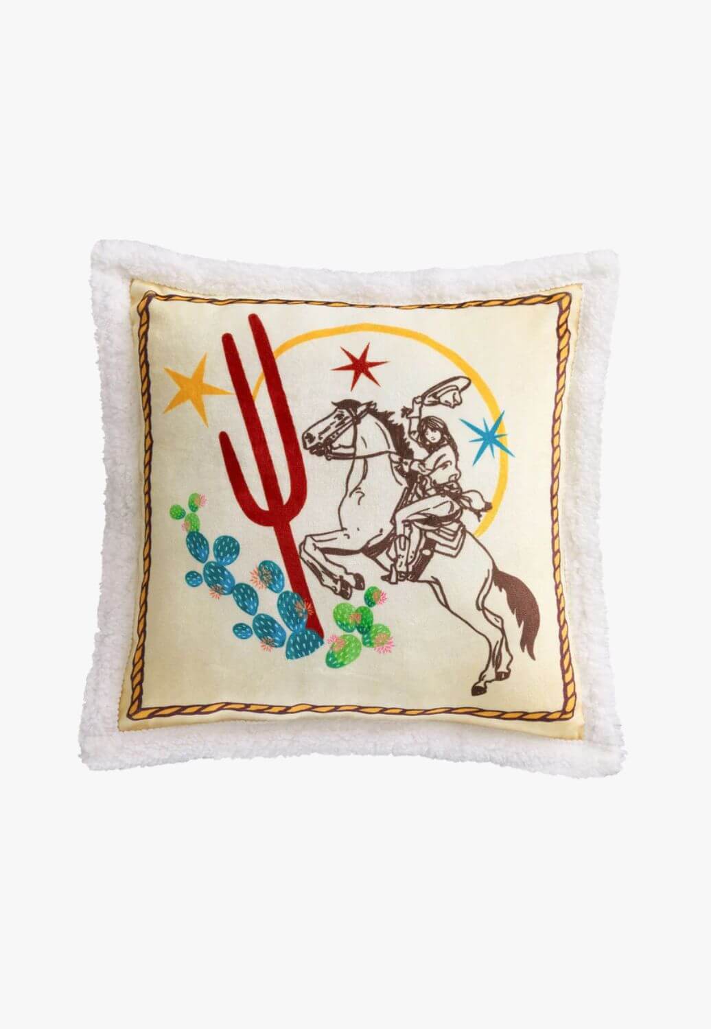 Rider's Salute Campfire Sherpa Pillow