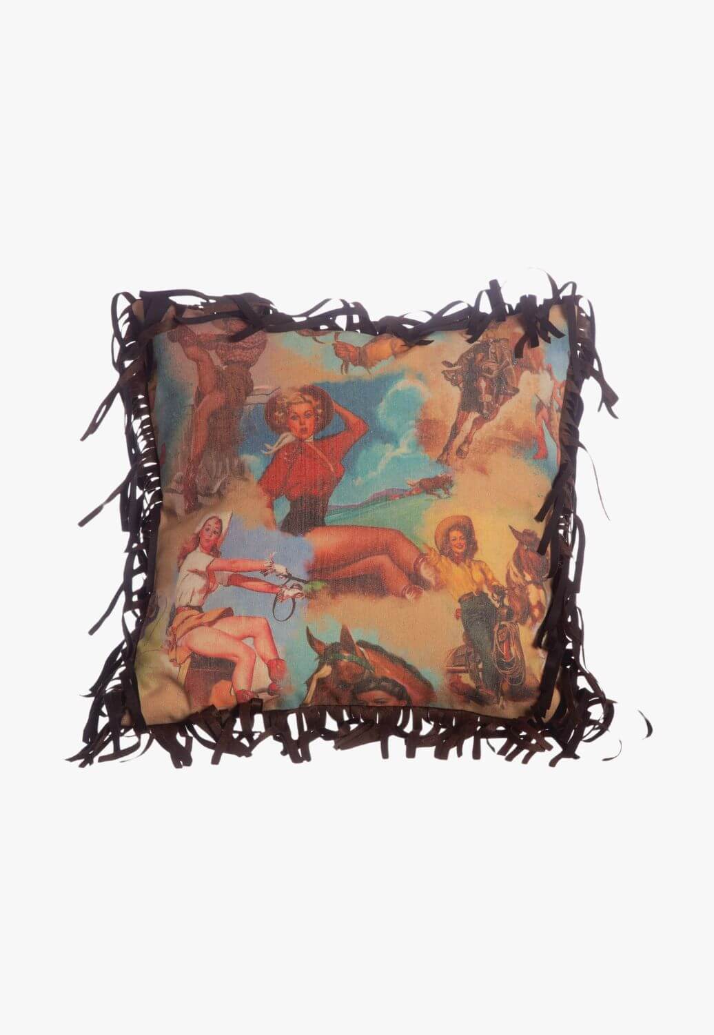 Carstens Retro Cowgirl Pillow