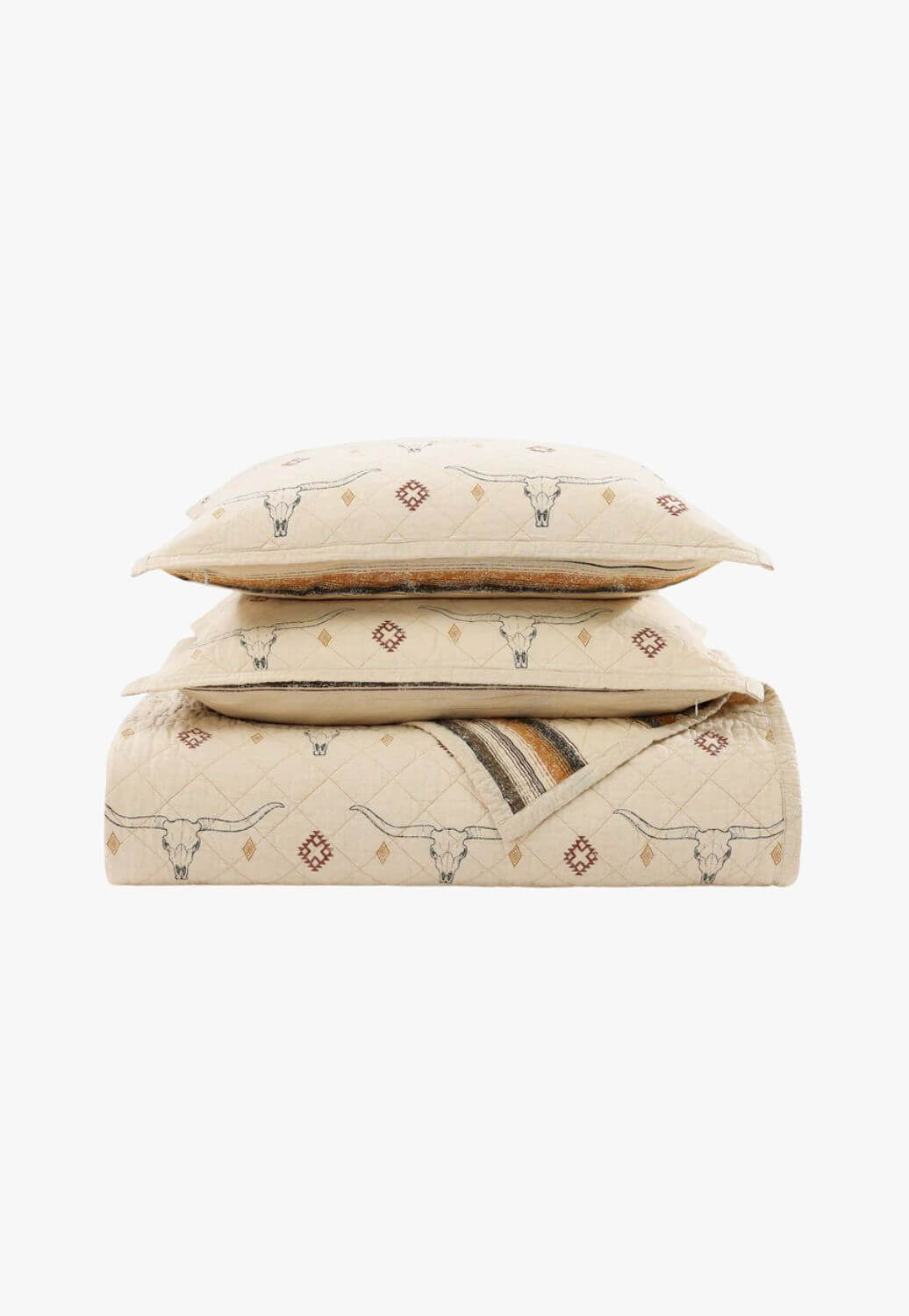 Maverick Longhorns Reversible Quilt Set - Queen