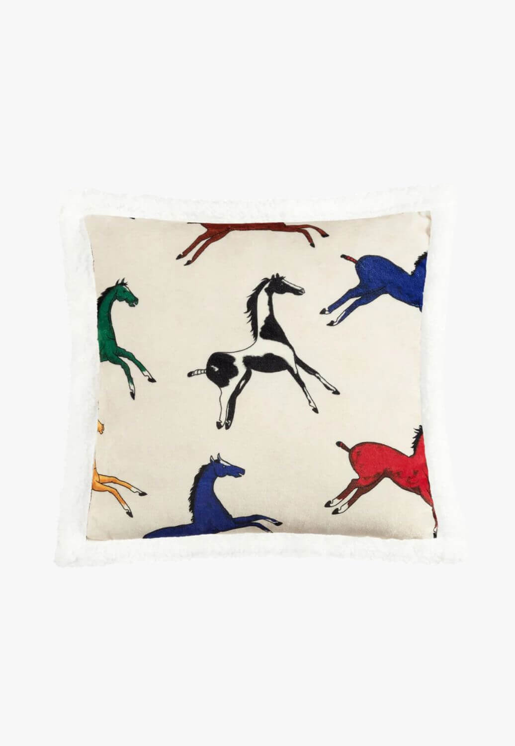 Wild Horses Campfire Sherpa Pillow