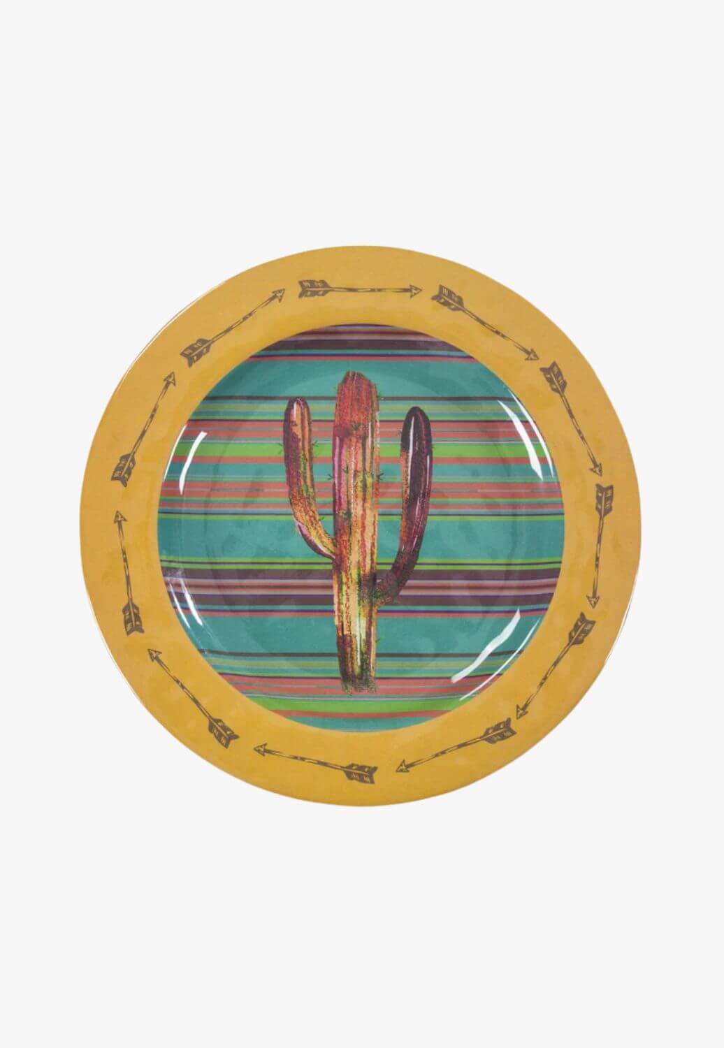 Cactus Design Melamine Dinner Plate Set