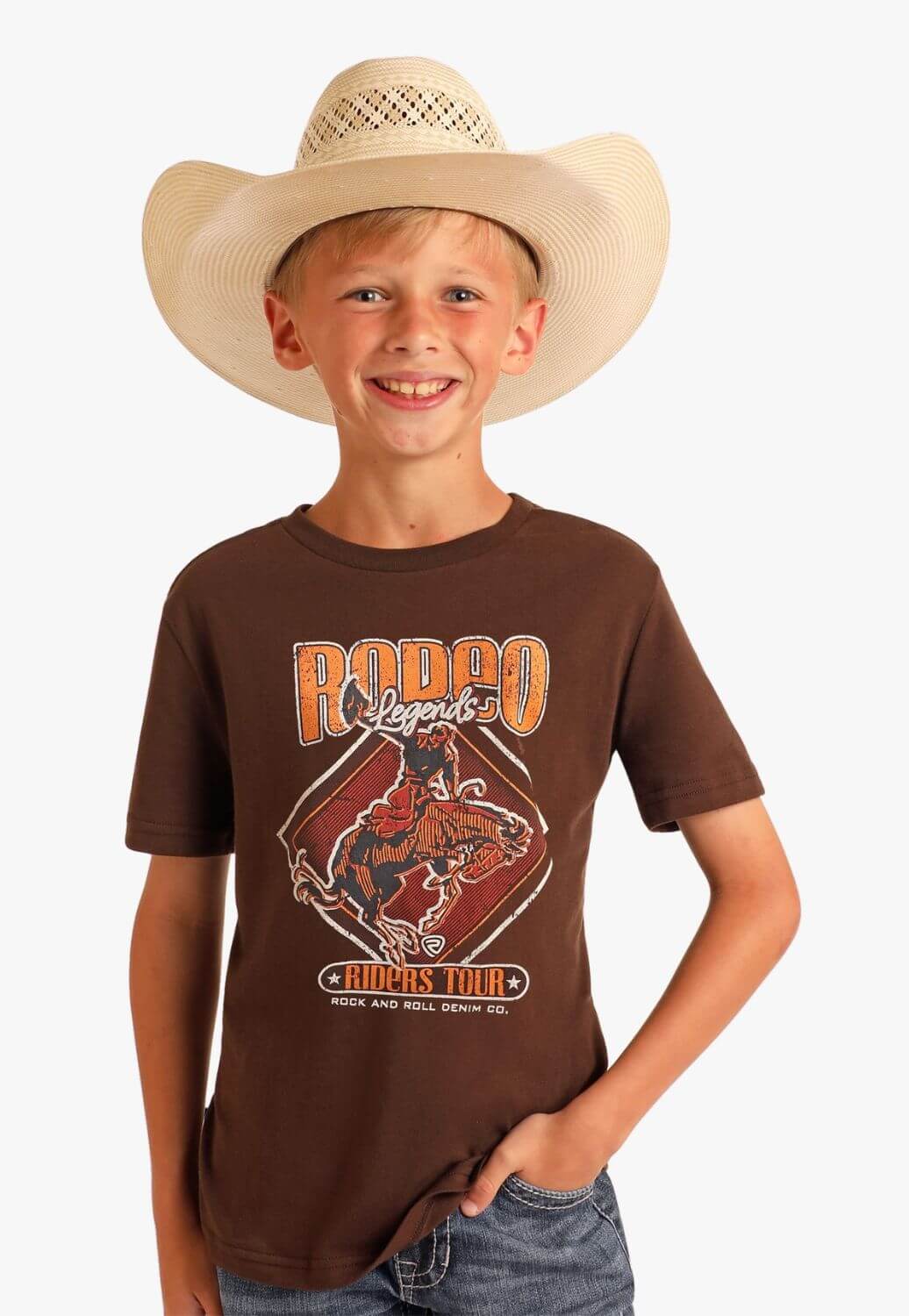 Rock and Roll Boys Bucking Bronco Graphic T-Shirt