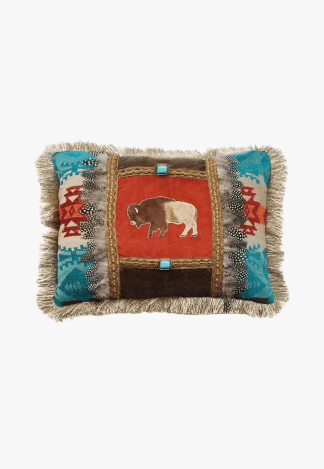 Carstens Feather Buffalo Pillow