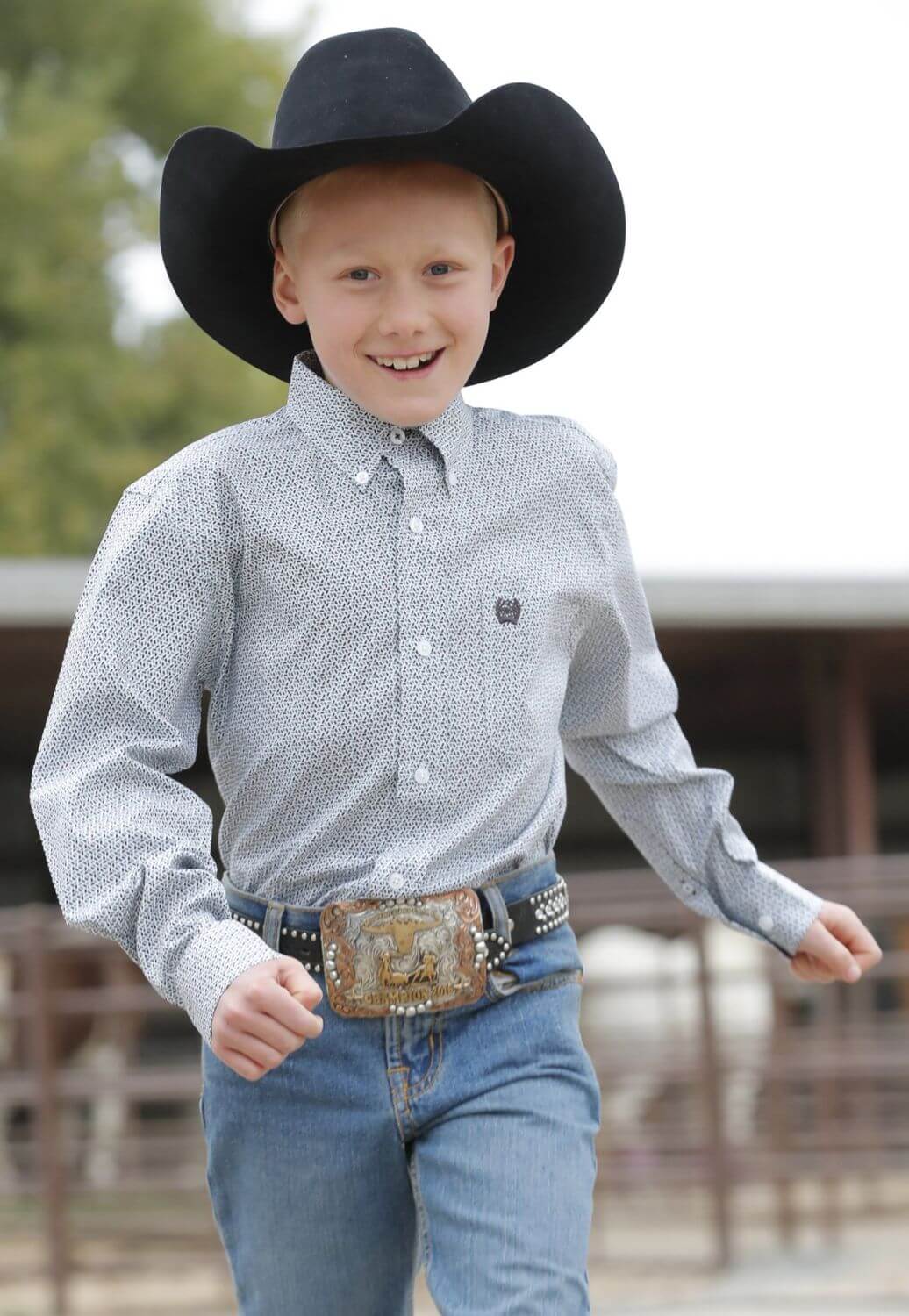 Cinch Boys Geo Long Sleeve Shirt