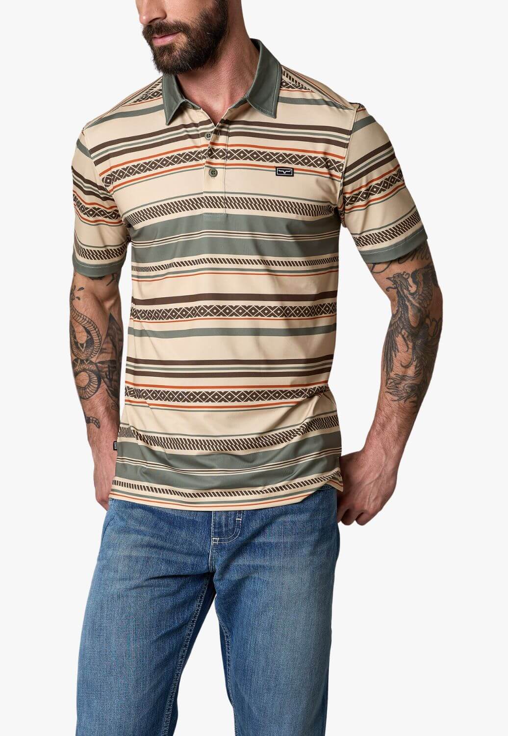 Kimes Ranch Mens Mackin Stripe Polo
