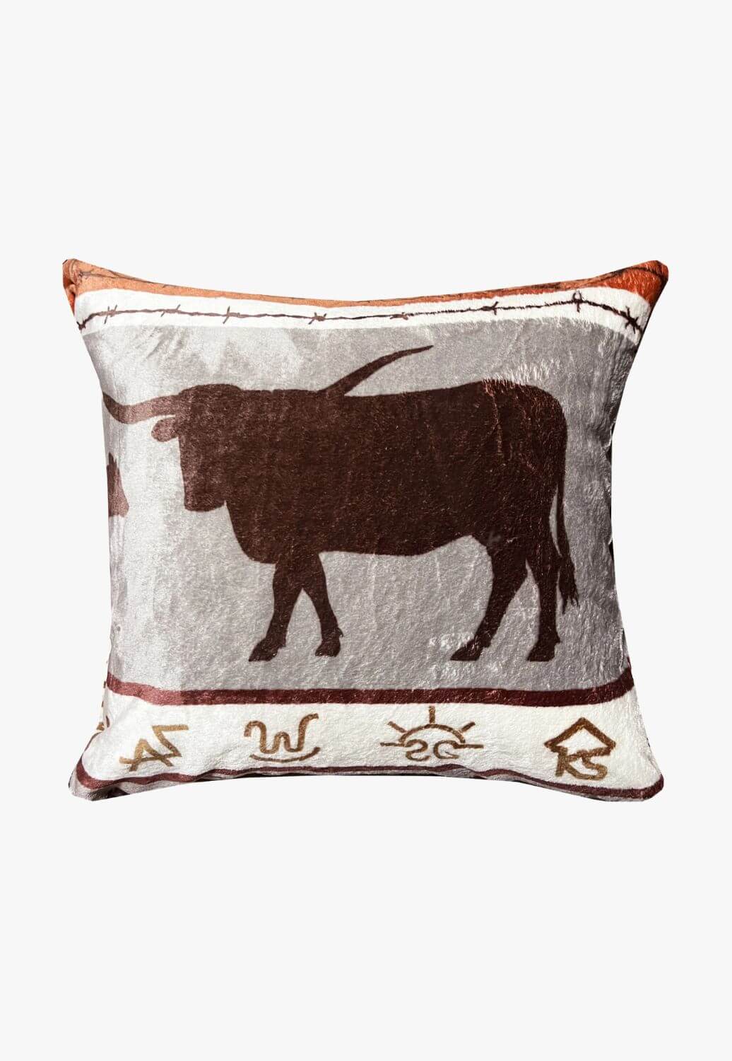 Carstens Longhorn Plush Sherpa Pillow
