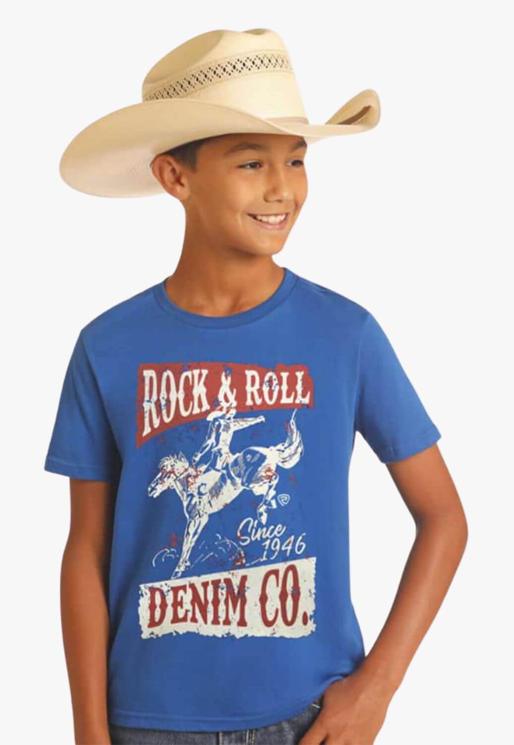 Rock and Roll Boys Bucking Bronco Graphic T-Shirt