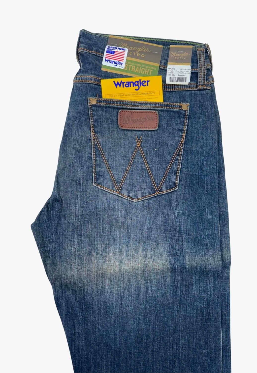 Wrangler Mens Retro Slim Fit Straight Leg Jean WLT88BZ (Faulty)