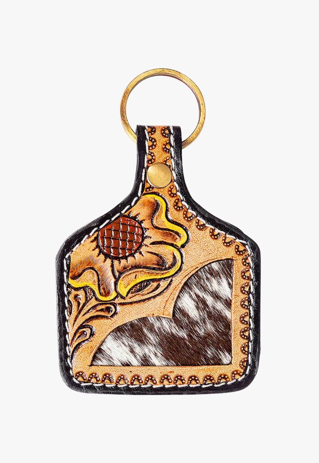 Myra One Bloom Hand-Tooled Key Fob