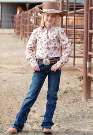 Cruel Girl Girls Western Long Sleeve Shirt