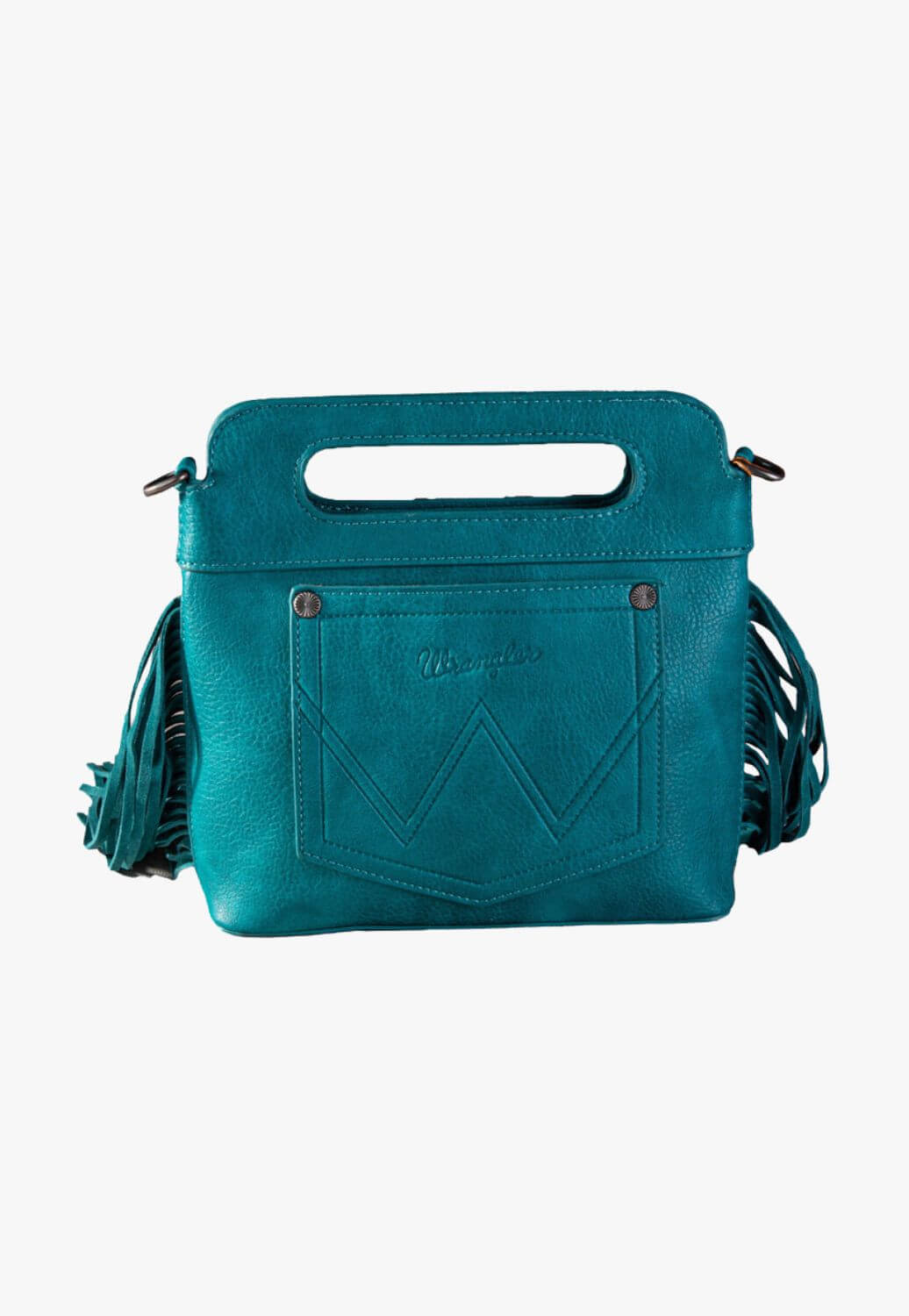 Wrangler Womens Embroided Fringe Crossbody Bag