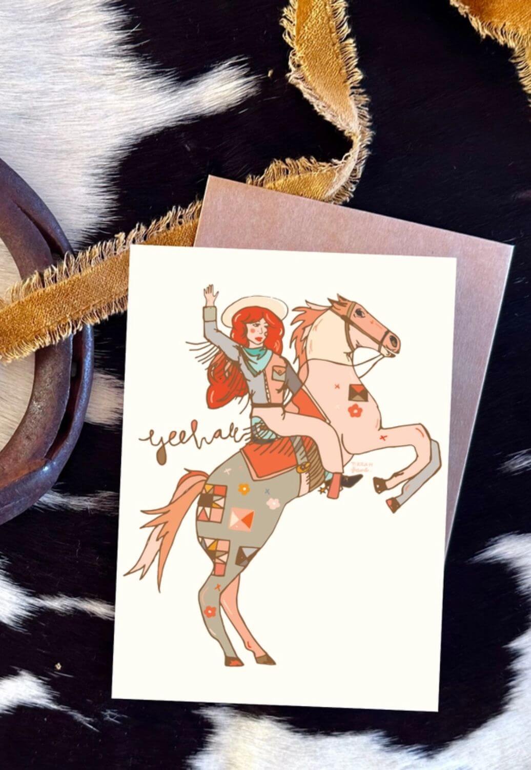 Tirzah Yeehaw Cowgirl Encouragement Card