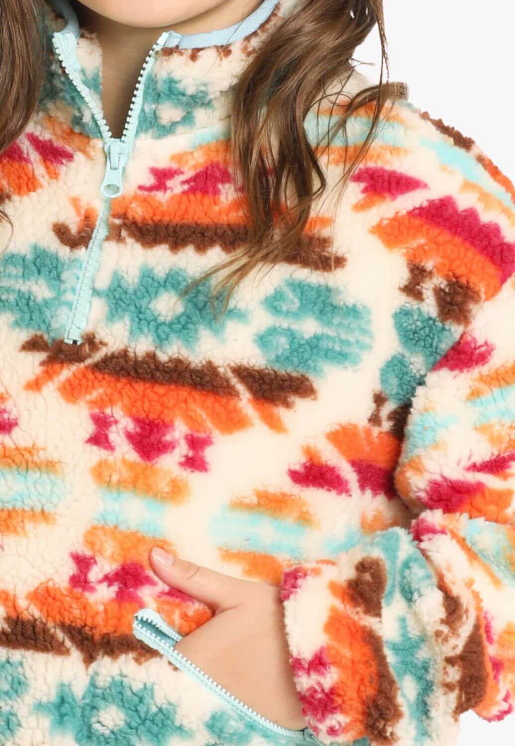 Rock & Roll Girls Aztec Sherpa Pullover