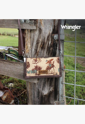 Wrangler Womens Printed Crossbody Clutch Bag