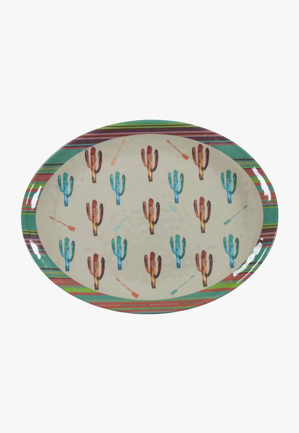 Cactus Design Melamine Serving Platter