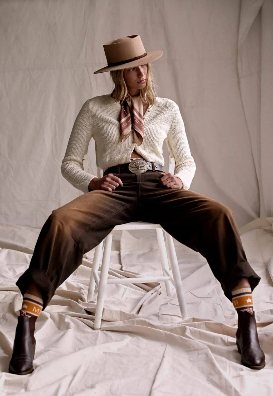 Whitney Spicer Silk Marlboro Crest Bandana