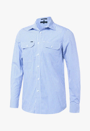 Pilbara Mens Y/D Check Long Sleeve Shirt